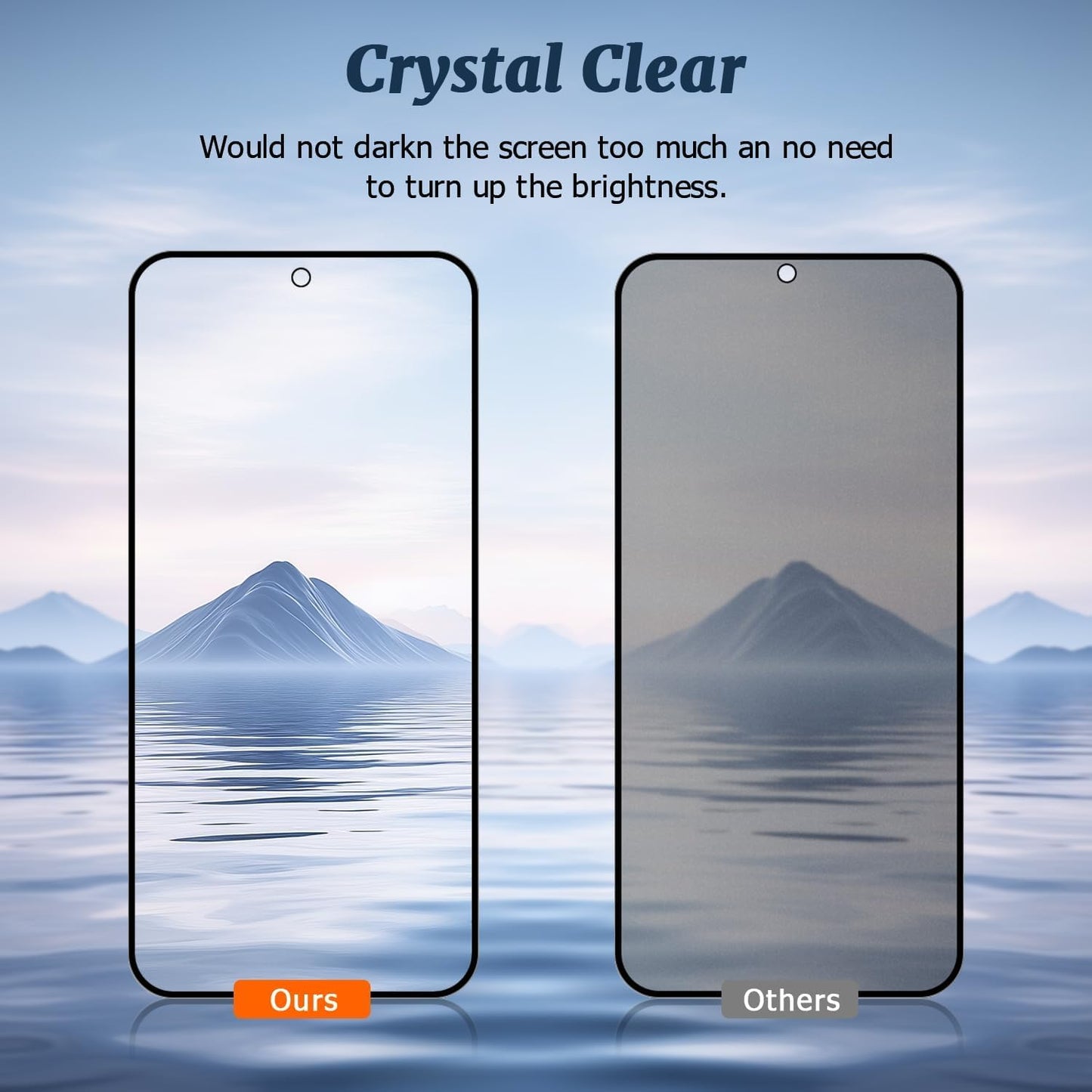 2 Pack Matte Privacy Screen Protector for Samsung Galaxy S24 Plus/S25 Plus,9H Tempered Glass,Anti-Glare,Anti-Spy,Anti-Scratch, Smooth and Responsive Absolute Fingerprint Compatibility Touch Screen