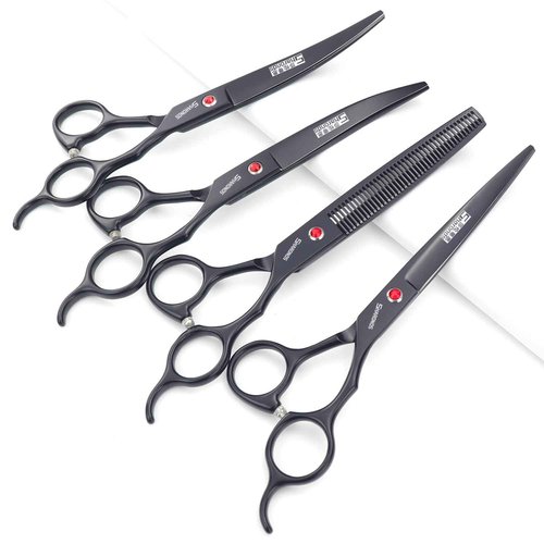 6/7 Inch Hairdressing Scissors Set Barber Shop Hair Scissors Styling Tools (7-inch 4pc)