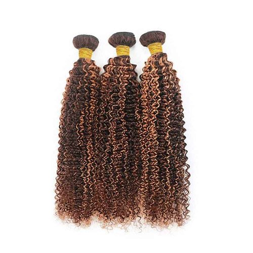 Habiliana Bundles Human Hair 22 24 26 Inch Jerry Curly Wave P4/30 Human Hair Bundles 11A Unprocessed Brazilian Virgin Quick Weave Hair Extensions for Black Women