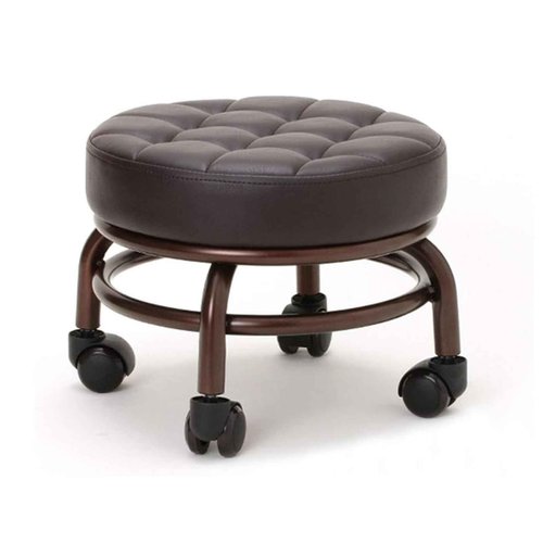 Elitzia Pedicure Foot Stool Beauty Salon SPA Foot Bath Footstool Two Color Optional Thick Support Seat Quality Wheels ET28500（Dark Brown）