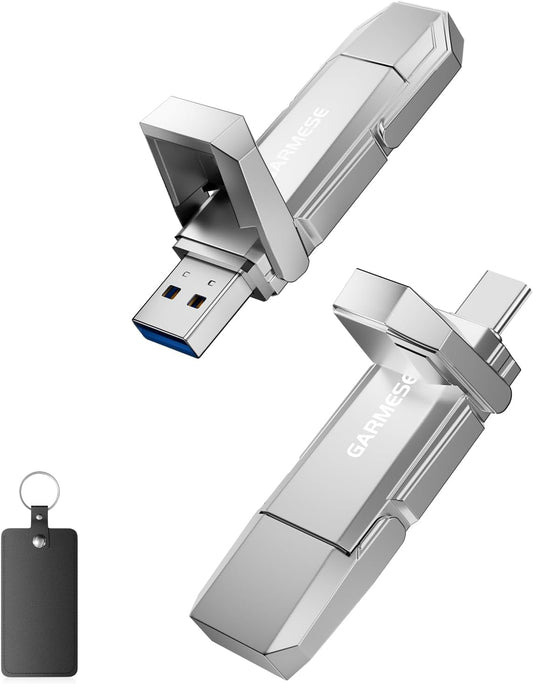 512GB USB C Flash Drive Up to 450MB/s Read Speed, External SSD USB 3.2 Gen 1 Thumb Drive 2-in-1 Memory Stick Data Storage Compatible with Smartphone Tablet Computer