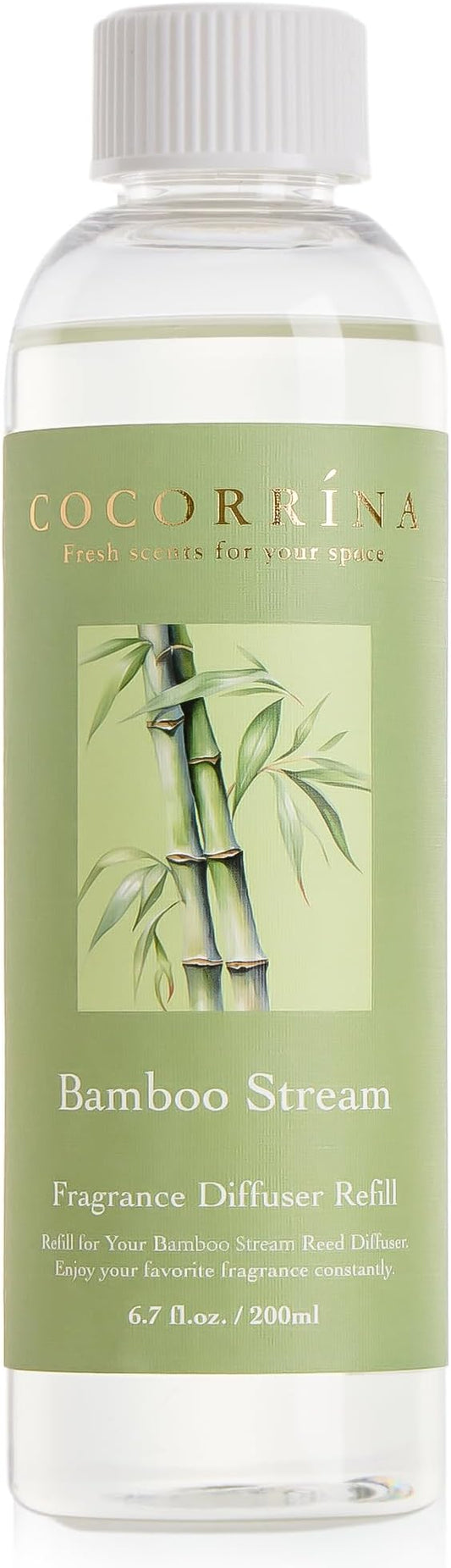 COCORRÍNA Reed Diffusr Oil - Bamboo Stream 6.7 oz. Scented Oil for Reed Diffuser Home Fragrance for Bedroom, Bathroom