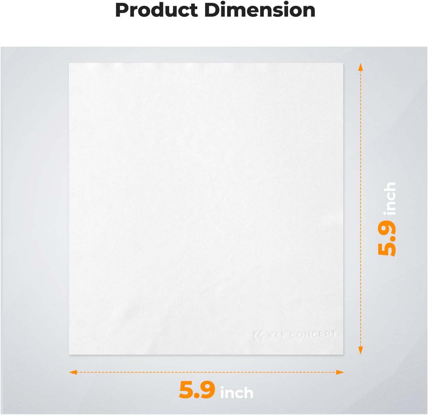 K&F CONCEPT 6 Pack Microfiber Cleaning Cloths for Glasses, Individually Wrapped Lens Cleaner Cloths, Glasses Wipes for Eyeglass, Cameras, iPad, iPhone, TV Screen (6''x6'')