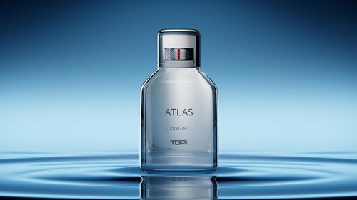 TUMI Dopp Kit Gift Set - Includes ATLAS [00:00 GMT], CONTINUUM [12:00 GMT] & Travel Toiletry Bag - .5 oz Eau de Parfum (Pack of 2)
