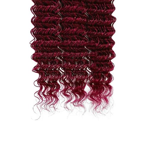 Giginger Bundles Human Hair Burgundy 99J Deep Wave Human Hair Bundles 22 24 26 inch Wine Red Unprocessed Quick Weave Soft Sewn In Hair Extensions for Black Women