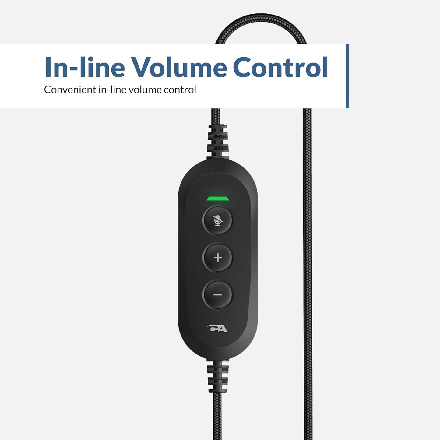 Cyber Acoustics USB-C Stereo Headset (AC-5014-5) – Durable, Crisp, and Clear Communication in Classrooms and at Home; in-Line Controls for Volume and Mic Mute - 5 Pack