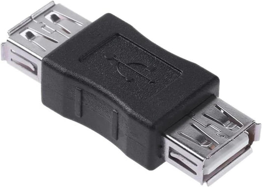 Cmple - USB Female to Female Coupler Adapter Straight Bridge USB 2.0 Type-A Jack to Jack Extension Connector Converter High Speed Data Transfer Charger Cable Extender