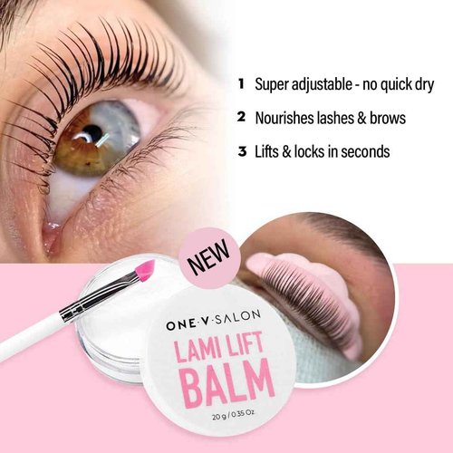 One V Salon Brow Lamination and Lash Lift Professional Kit – Instant Lift for Lashes & Brows – Vegan, Long-Lasting, Complete Lash and Brow Lift Kit with Sachets, Tools, and Glue Balm