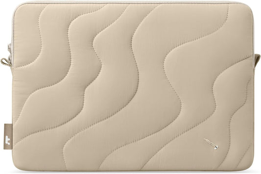 tomtoc 360 Protective Puffy Laptop Sleeve for 14-inch MacBook Pro M4/M3/M2/M1 Pro/Max A3112 A3401 A3185 A2992 A2918 A2779 2024, 13.5/13.8-inch Surface Laptop 7(Copilot+ PC)/6/5/4/3, Quilted Design