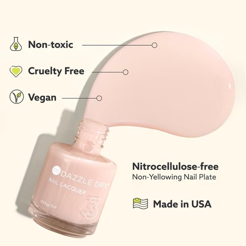 Dazzle Dry Full System Kit - Touch of Love - A semi-sheer pale chalky pink. (0.5 fl oz)