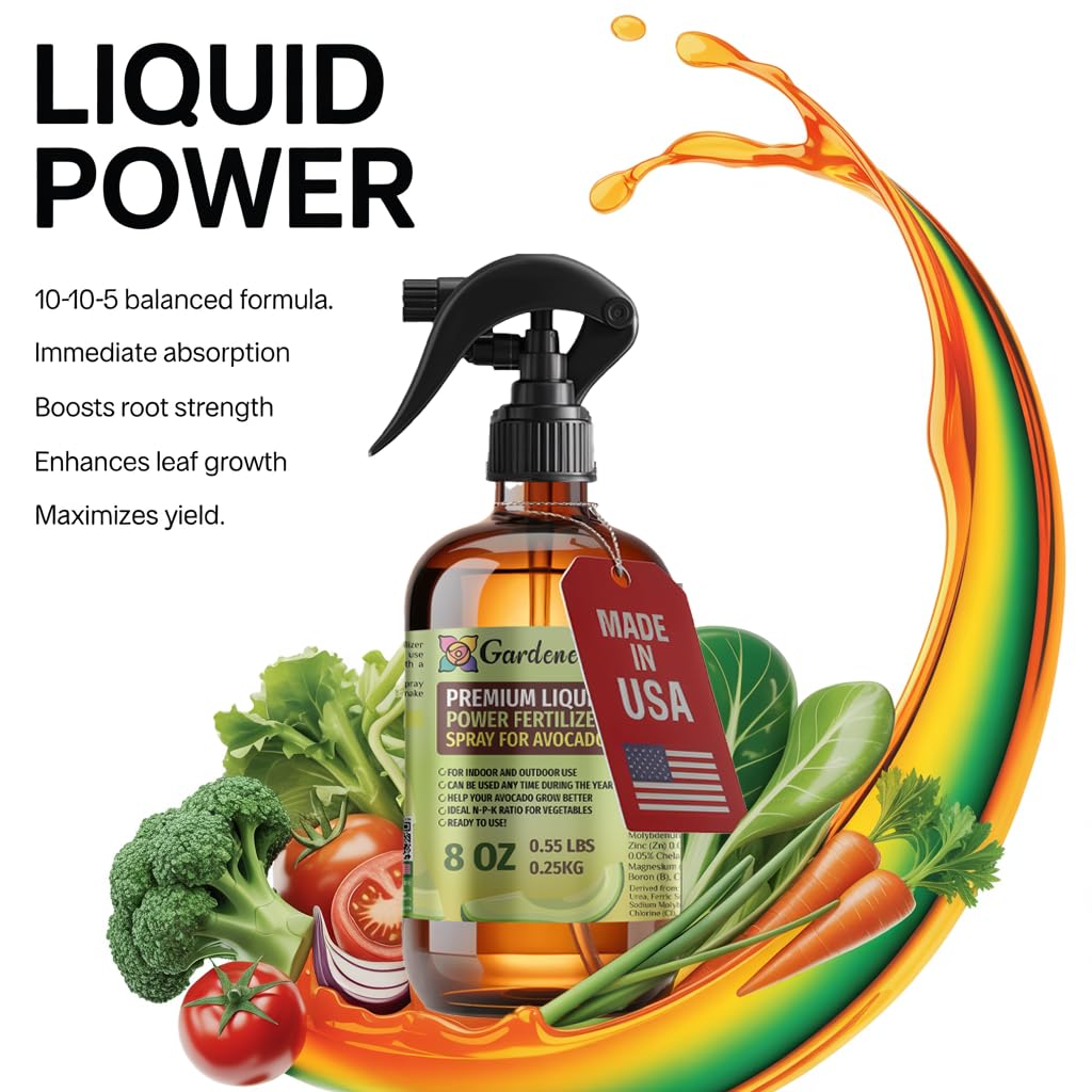 Liquid Power Potato Fertilizer Spray – Ready-to-Use Liquid Plant Food Mist for Potato – Premixed, Easy Application – Fast-Acting Formula for Growth, Roots & Yield – Indoor & Outdoor Use – 8 oz