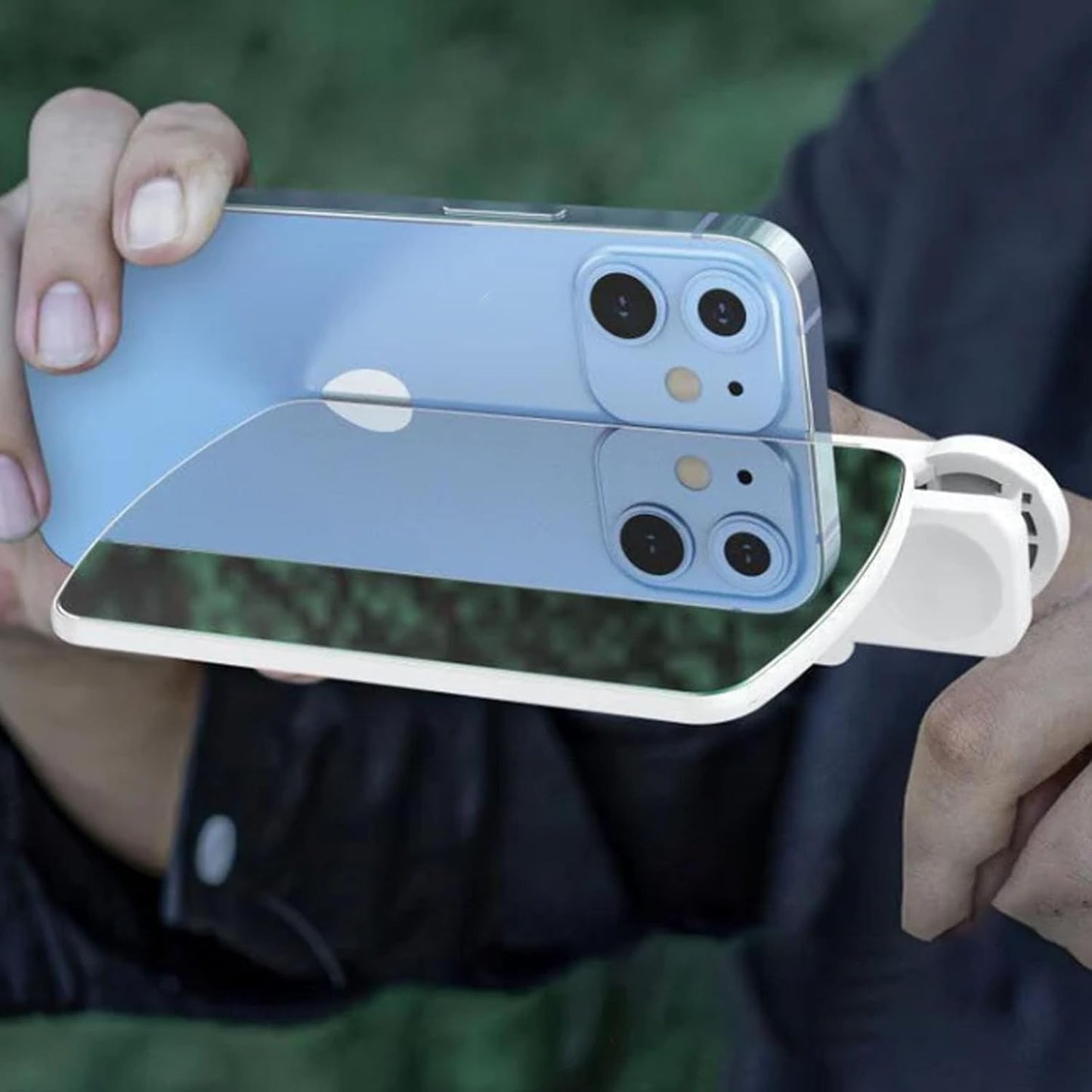 Smartphone Camera Mirror Reflection Clip Kit, Adjustable HD Glass Mirror Effect Lens for Creative Photography, Vertical & Horizontal Phone Selfie Reflector, Portable Photography Accessory (2PCS-Mix)