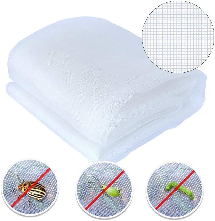 Agfabric Garden Netting Barrier Net, Bird Netting for Garden Trees Vegetable and Plants 6.5'x50', White