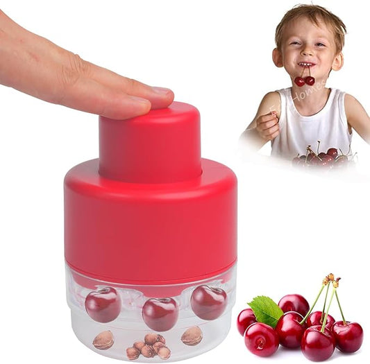 Cherry Pitter Tool Pit Remover, Multiple Cherry Core Remover Tool with Space-Saving Lock Design, Heavy-Duty Cherry Pit Remover for Kids