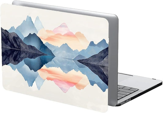 Compatible with MacBook Air 13.3 13.6 Inch Case 2022 2021 2020 2019 Plastic Hard Shell Case Cover,13.6 Air (A2681) M2 2022, Mountains and Water