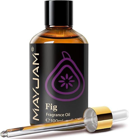 MAYJAM 100ML/3.38FL.OZ Fig Fragrance Oils with Glass Dropper, Essential Oils for Diffusers for Home, Long Lasting Scented Oils for Diffusers Soap Candle Making