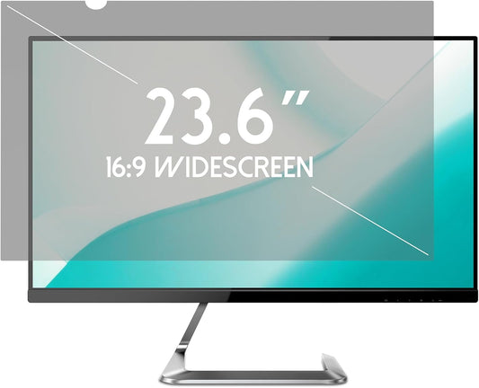 23.6 Inch Desktop Privacy Screen Shield for 16:9 Wide Monitor - Anti Glare Computer Privacy Screen Cover | Blue Light Blocking Screen Protector | Scratch Resistant UV Filter | Attachment Type
