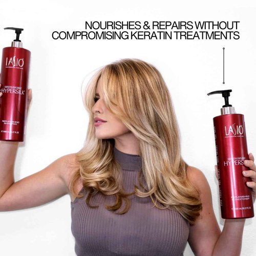 Lasio - Keratin-Infused HYPERSILK Replenishing Conditioner - 35.27 Fl. Oz - Keratin Conditioner - for Dry Hair - Repair, Restore & Redefine Hair Care Product