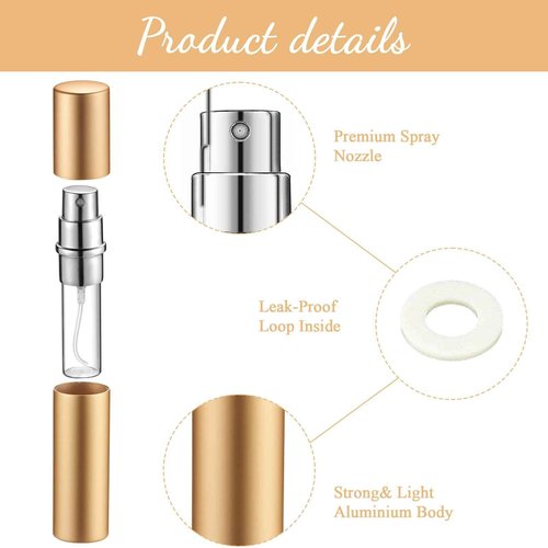 Motiskyy 105 Pcs Perfume Travel Refillable Atomizers Bulk Mini Atomizer Sprayer with Perfume Refill Pump Dispenser Pump Transfer Tool (Mixed Color,5 ml)