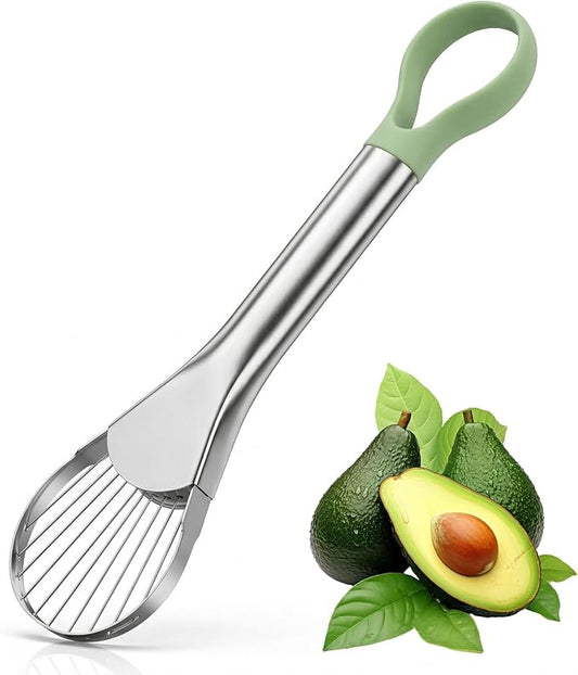 2-In-1 Avocado Slicer,Avocado Slicer Tool,Avocado Cutter,Multi-Function Avocado Tool,Avocado Knife,Efficient Avocado Saver,Dishwasher Safe,Well Made Stainless Tool For Slicing,Scooping,And Pit Removal