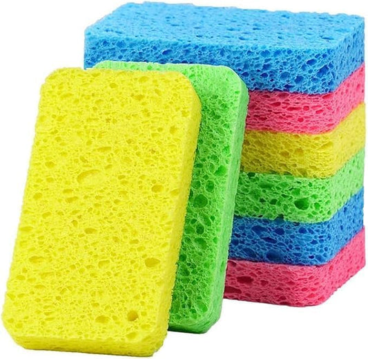 6 - Pack Non-Scratch Scrub Sponges - Sponges for Dishes and Washing Dishes, Cleaning Sponges for Kitchen Home Office, Magical 3D DIY Art and Craft Suppliers（Mixed）