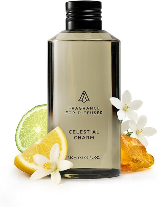 AromaPlan Hotel Scents Celestial Charm 5 Fl Oz (148ml), Home Luxury Aroma & Hotel Fragrance Diffuser Oil- Hotel Diffuser Oil for Aromatherapy- USA Made, Bigger Bottle, Bolder Aroma & Longer Lasting