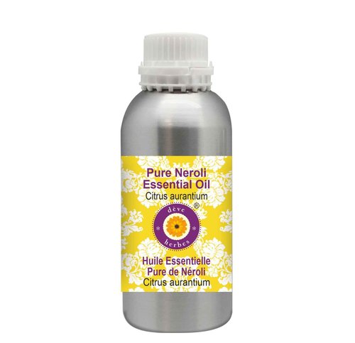 Deve Herbes Pure Neroli Essential Oil (Citrus aurantium) Steam Distilled 300ml (10 oz)