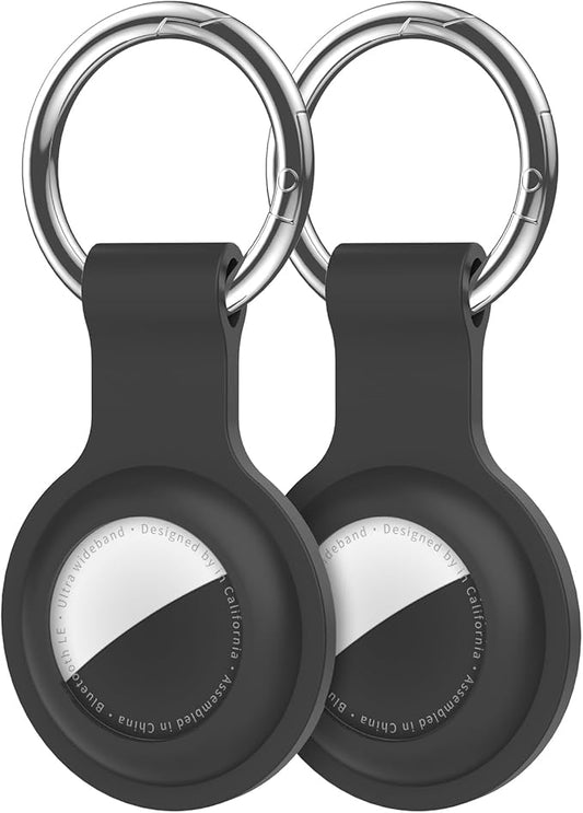 Compatible with AirTag Holder Case Keychain 2 Pack, for AirTag 1st & 2nd Generation Key Chain Ring Case Cover for Air Tag Holder GPS Tracker Item Air Tags Finders Air Tagholder for Kids,Bags,Luggages