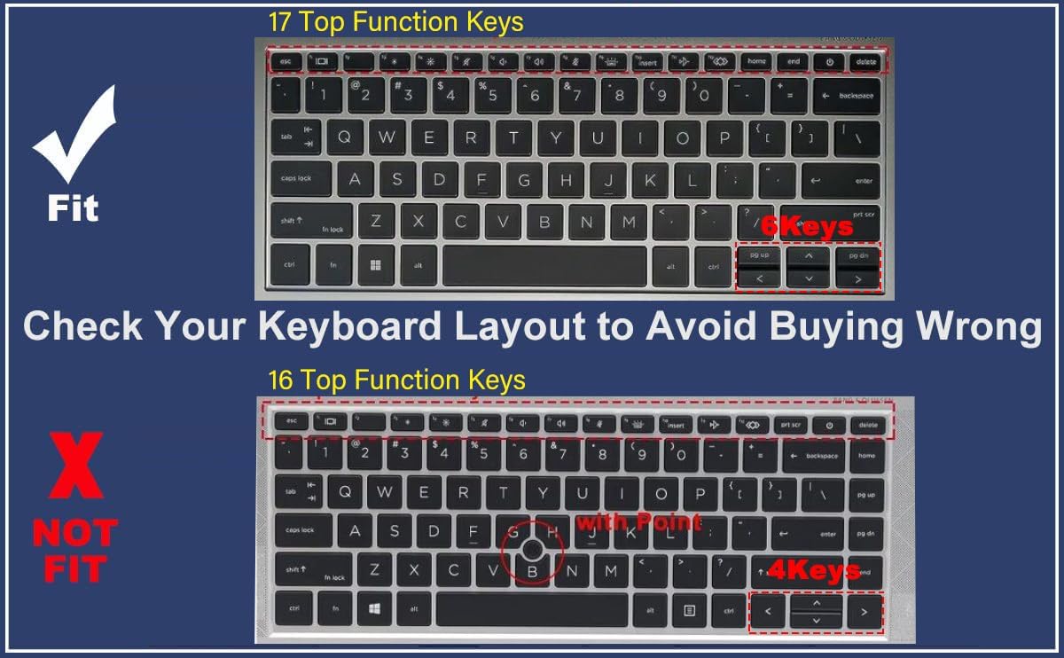 Keyboard Cover for HP EliteBook 830 835 840 845 1040 G9 G10 2023 2022 13.3 14 inch Laptop Accessories Keyboard Protective Skin (Not fit The 830/840/845/1040 G8 G7 G6 G5 G4 G3)-Pink