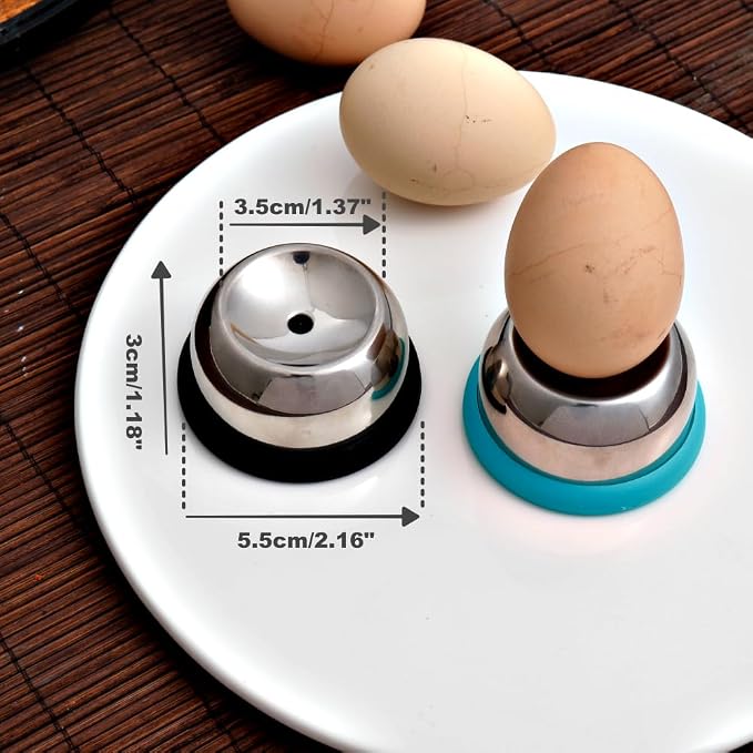 Egg Piercer for Raw Eggs, Stainless Steel Egg Poker for Boiling Eggs, Great Eggshell Peeler Tool to Get Good Hard Boiled Eggs, Egg Hole Puncher Pricker with Retractable Pin, Black