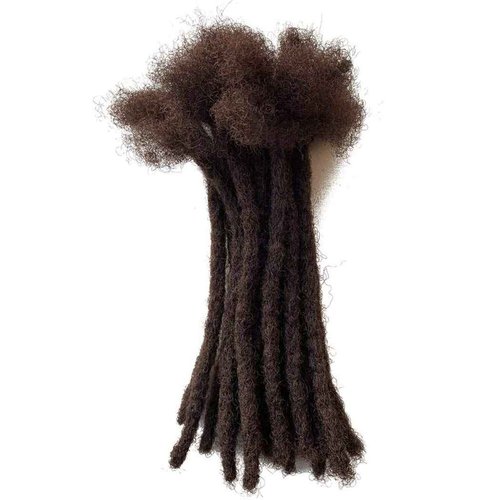 YOTCHOI Human Hair Permanent Dreadlocks Extension Handmade Locs Small Size(diameter 0.4cm) 20 Strands/pack 10inch Chocolate Brown #4