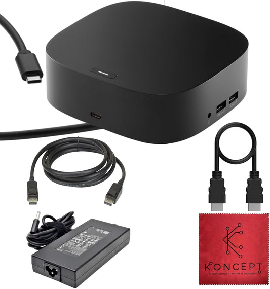 Docking Station for Laptop Dual Monitor and Charging, 5TW10AA / 5TW10UT / 5TW10AA#ABB USB-C G5 Dock with 120W + HDMI Cable + DisplayPort Cable