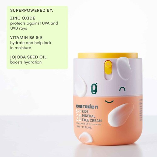 Evereden Happy Hair Kids Shampoo and Conditioner Set and Face Cream with SPF 20 | Non-Toxic Kids Face Moisturizer, Shampoo and Conditioner Set | Gentle and Clean Ingredients