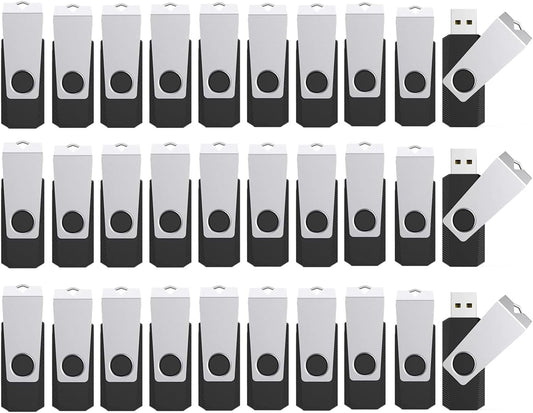 1GB Flash Drives 50 Pack, Wooolken USB 2.0 Thumb Drive with Lanyards Bulk USB Sticks for Weddings,Office, School, Data Storage Backup
