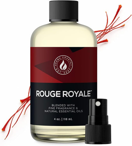Aroma Country Rouge Royale Diffuser Oil - Luxury Essential Oils for Diffuser Refill & Air Freshener Room Spray, Long-Lasting, Natural Home Fragrance and Hotel Scent for Diffusers & Machines (4 Fl. oz)