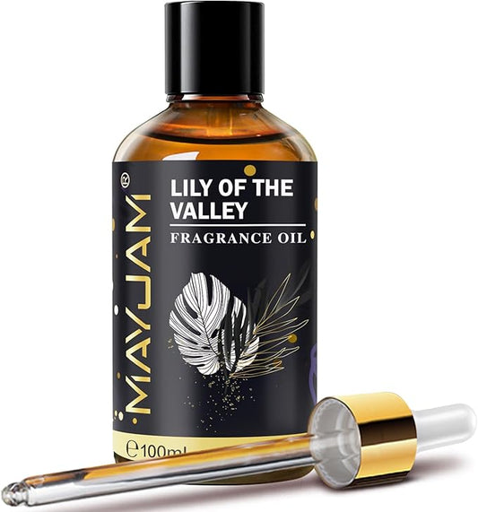 Lily of the Valley Fragrance Oil, MAYJAM 3.38FL.OZ Essential Oils for Diffusers for Home, Long Lasting Scented Oils for Soap Candle Making - 100ML