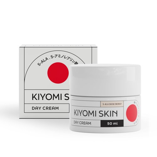 Kiyomi Skin Day Cream - Daily Facial Cream with 5-ALA, Hyaluronic Acid, Cucumber, Squalane, Beta-Glucan - All Day Face Moisturizer for Fine Lines and Radiant Skin - Made in Germany - 1.7 Fl Oz
