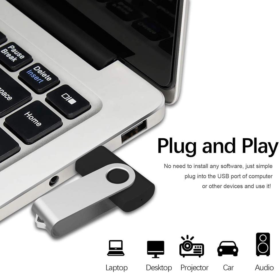 Aiibe 32GB USB Flash Drive 50 Pack Lot USB 2.0 Thumb Drive 32GB Flash Drive Bulk USB Drive Jump Drive Memory Stick Zip Drive 32GB Wholesale, 50Pcs 32GB Black