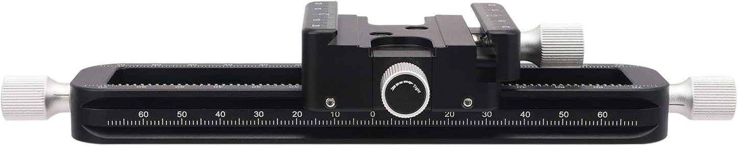 Haoge FM-160 Wormdrive Macro Rail for Macro Photography Track, Focus Stacking Precision Focus Slider/Close-up Shooting Clamp Plate Fine-Tuning Screw Rod