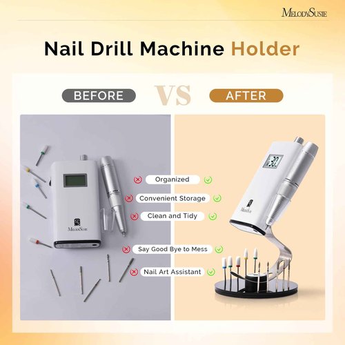 MelodySusie Professional Rechargeable 30000 RPM Nail Drill SC320H with Nail Drill Machine Holder