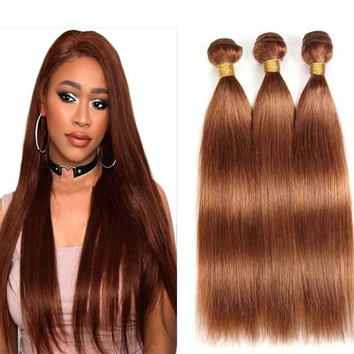 Condescension Human Hair Bundles 24 26 28 Inch Blonde Light Brown Straight Bundles Human Hair Unprocessed Brazilian Virgin Quick Weave Hair for Black Women