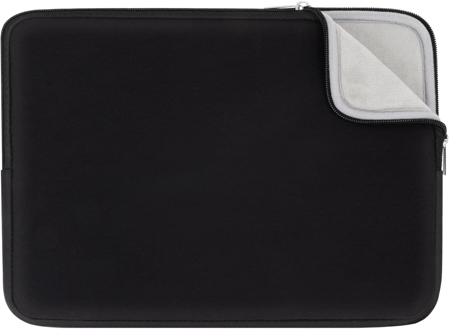 RAINYEAR 15.6 Inch Laptop Sleeve Protective Case Soft Lining Zipper Cover Padded Carrying Bag Compatible with 15.6" Notebook Computer Ultrabook Chromebook (Black, Upgraded Version)