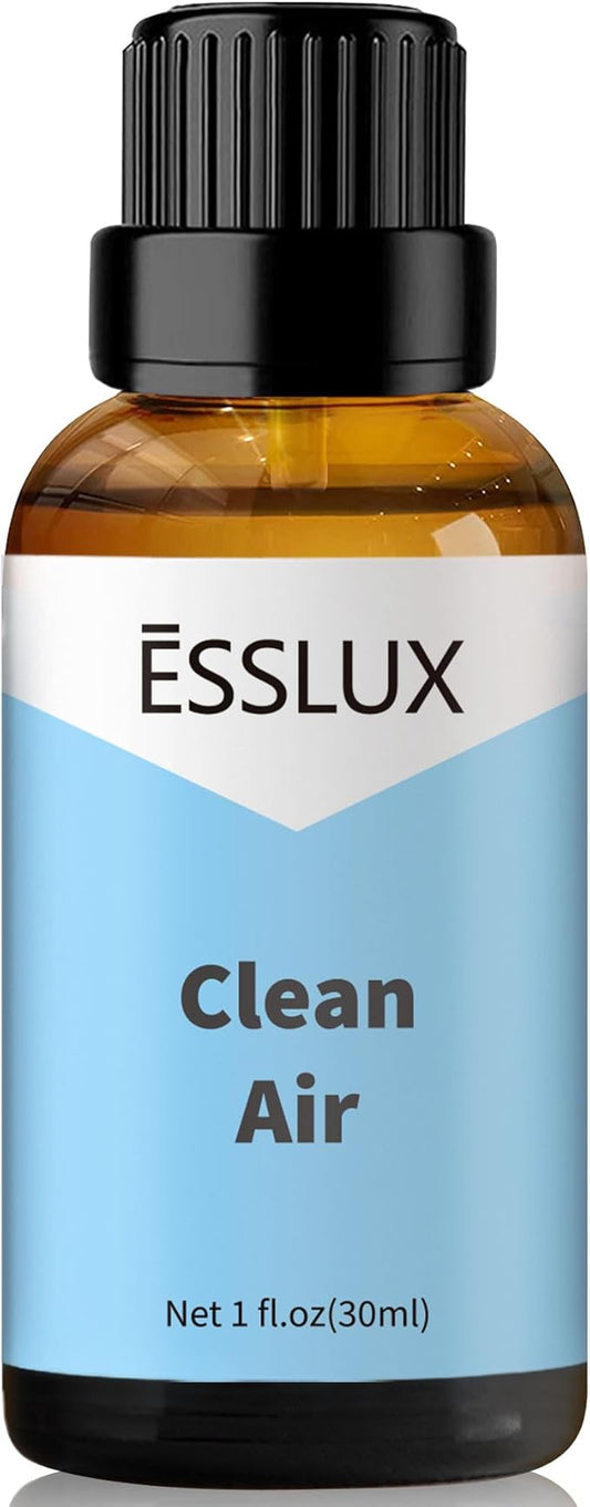 Clean Air Fragrance Oil - ESSLUX Aromatherapy Essential Scented Oils for Diffuser, Massage, Soap, Candle Making Scents, Perfume, Home Fragrance, 30 ml