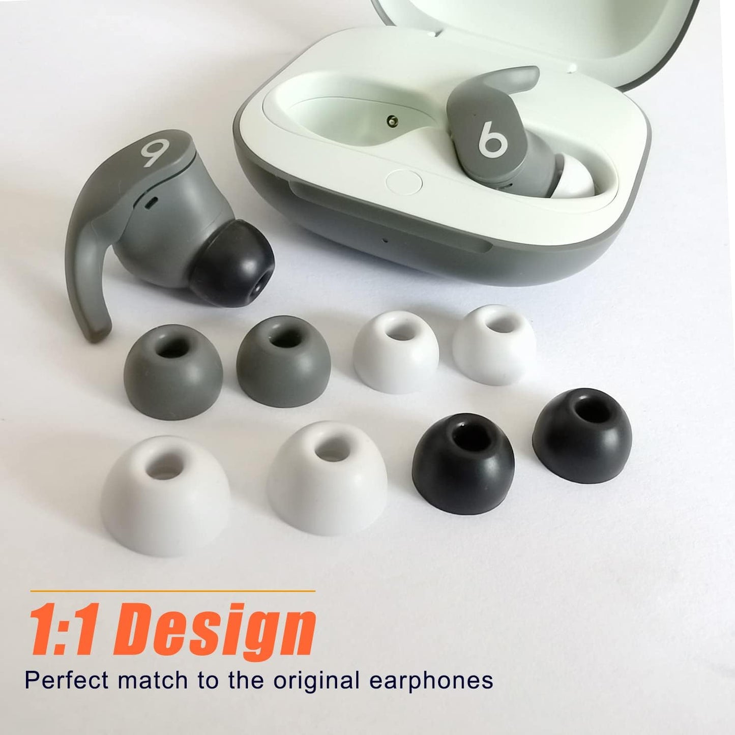 Silicone Ear Tips for Beats Fit Pro/Beats Studio Buds Tips Replacement Ear Tips for Beats Earbuds 6 Pairs LMS (Black)