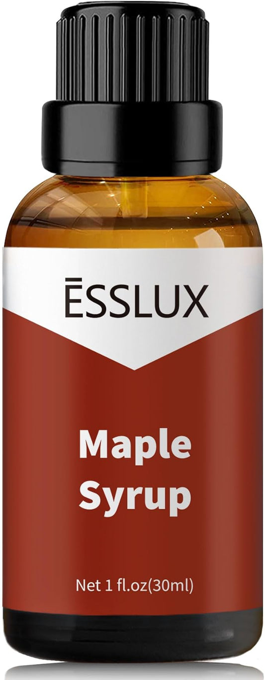 Maple Syrup Fragrance Oil - ESSLUX Essential Aromatherapy Scented Oils for Diffuser, Candle Soap Making Scents, Massage, Perfume, Home Fragrance, 30 ml