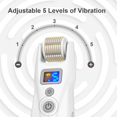 CLETINA Bioroller G5 Derma Roller Microneedle Roller 0.25mm Micro Needling 540 Titanium Microneedling Skincare Tools for Man & Women