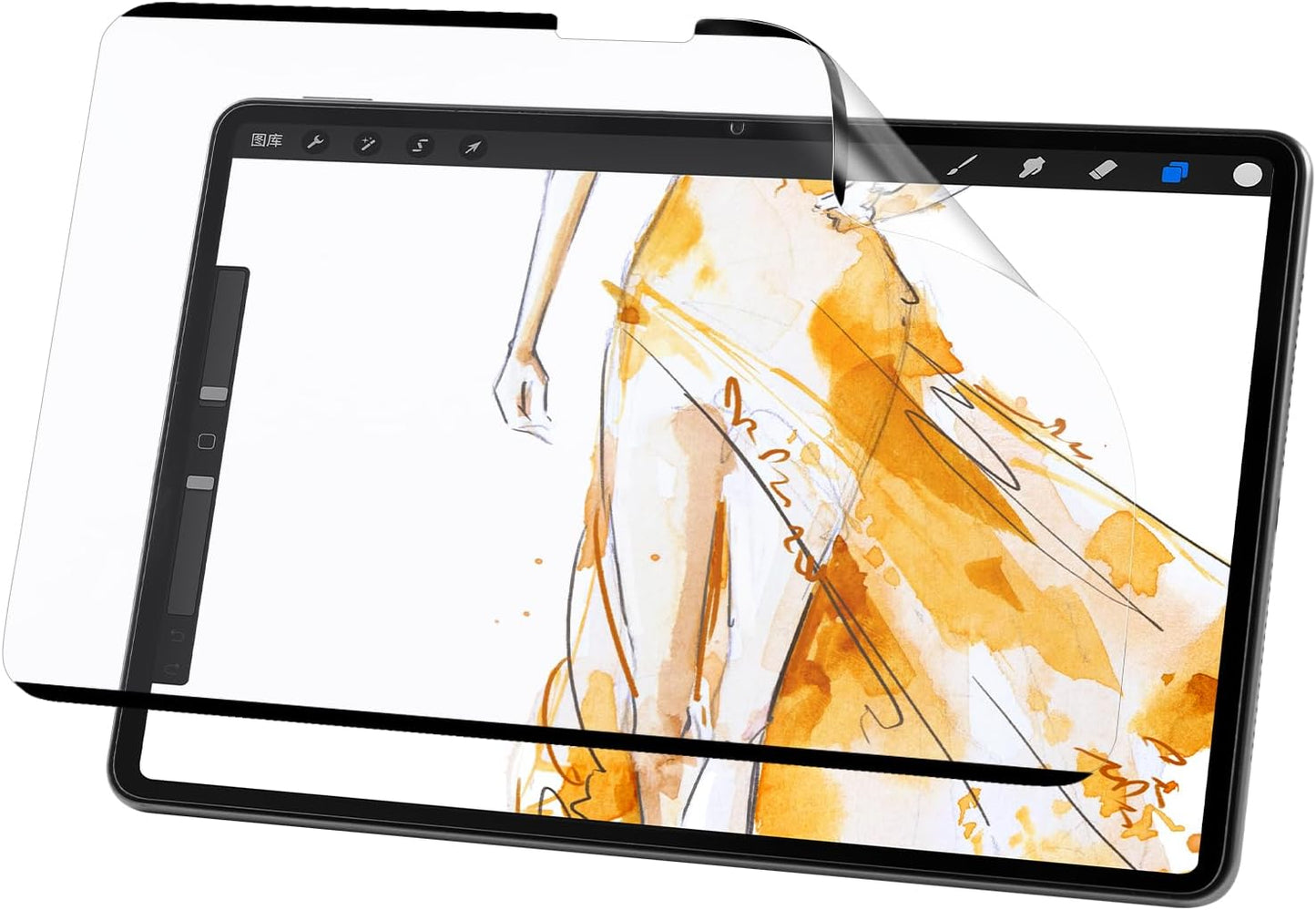 Nano-Suction Paper Feel Screen Protector for iPad Pro 13 Inch M4 2024, Removable, Reusable, Write as Real Paper, Anti Glare, Stable, Matte Finish
