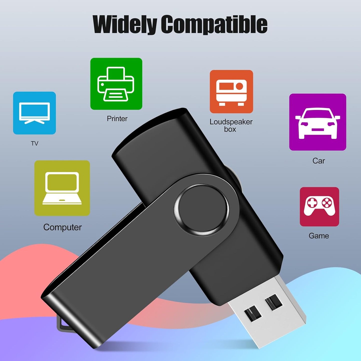 EASTBULL 8GB USB Flash Drive Bulk Thumb Drives 50 Pack with Lanyards USB 2.0 Memory Sticks Zip Drive Pen Drive for Storage and Backup Black 50PCS 8GB