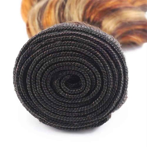 Honey Blonde Bundles Human Hair Reddish Brown Body Wave 3 Bundles 30 32 34 inch Peruvian Virgin Hair Weave Color #27 Bundle