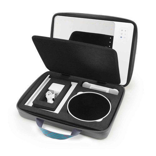 RIKI SKINNY Vanity Mirror Carry Case (Large) | multifunctional makeup bag, light weight and portable, protect the makeup mirror from shattering Grey